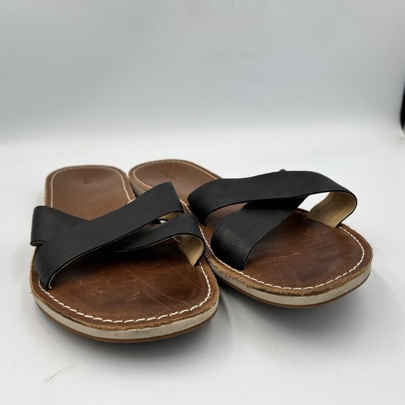 OluKai Shoes - Olukai Ke'a Kīpe'a 'Olu Criss Cross Strap Sandals Black Women's Size 8 / EUR 38